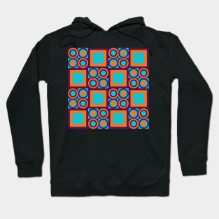 retro seventies geometrical pattern Hoodie